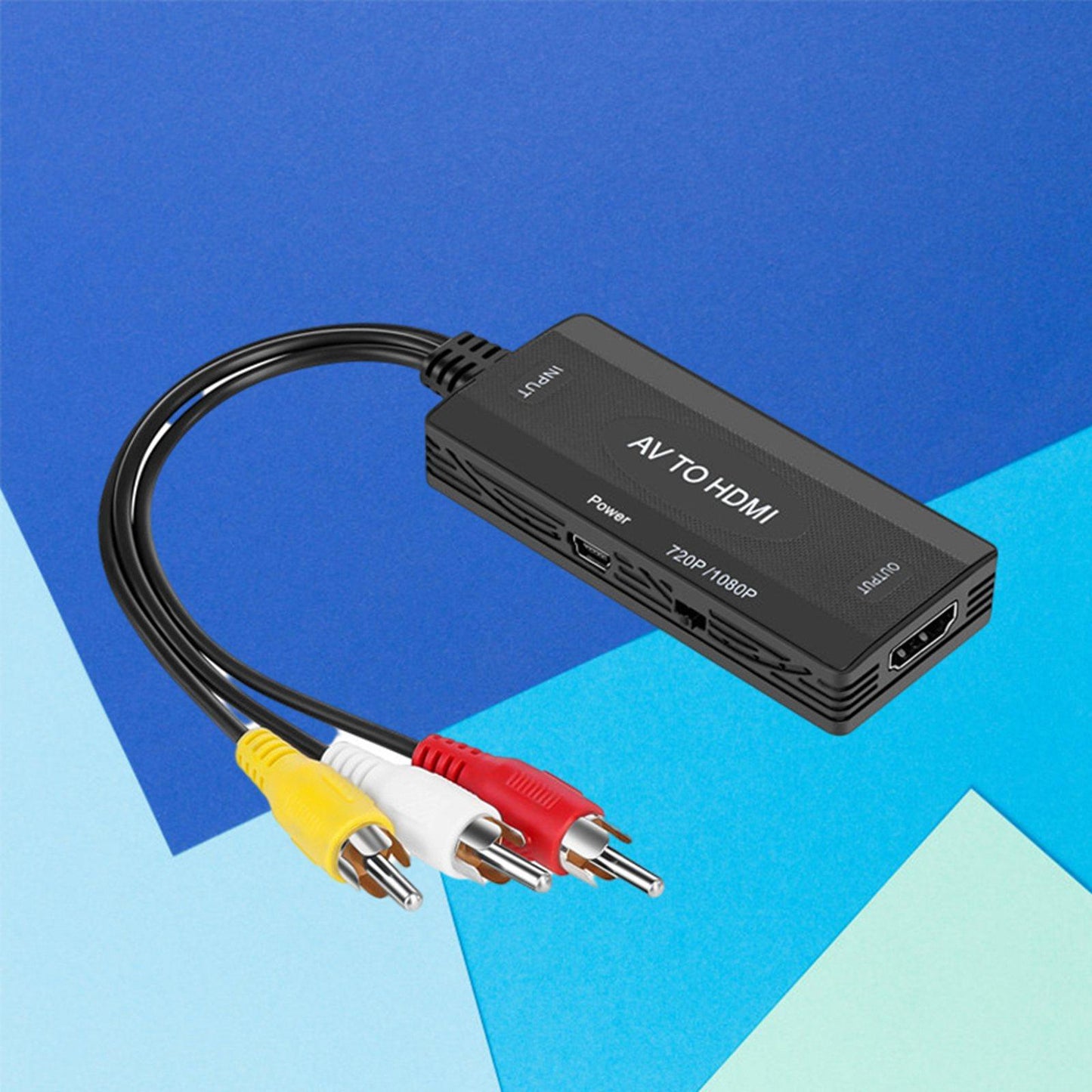 AV to HDMI Converter Adapter 1080P 60Hz Scaler Adapter for Projector DVD