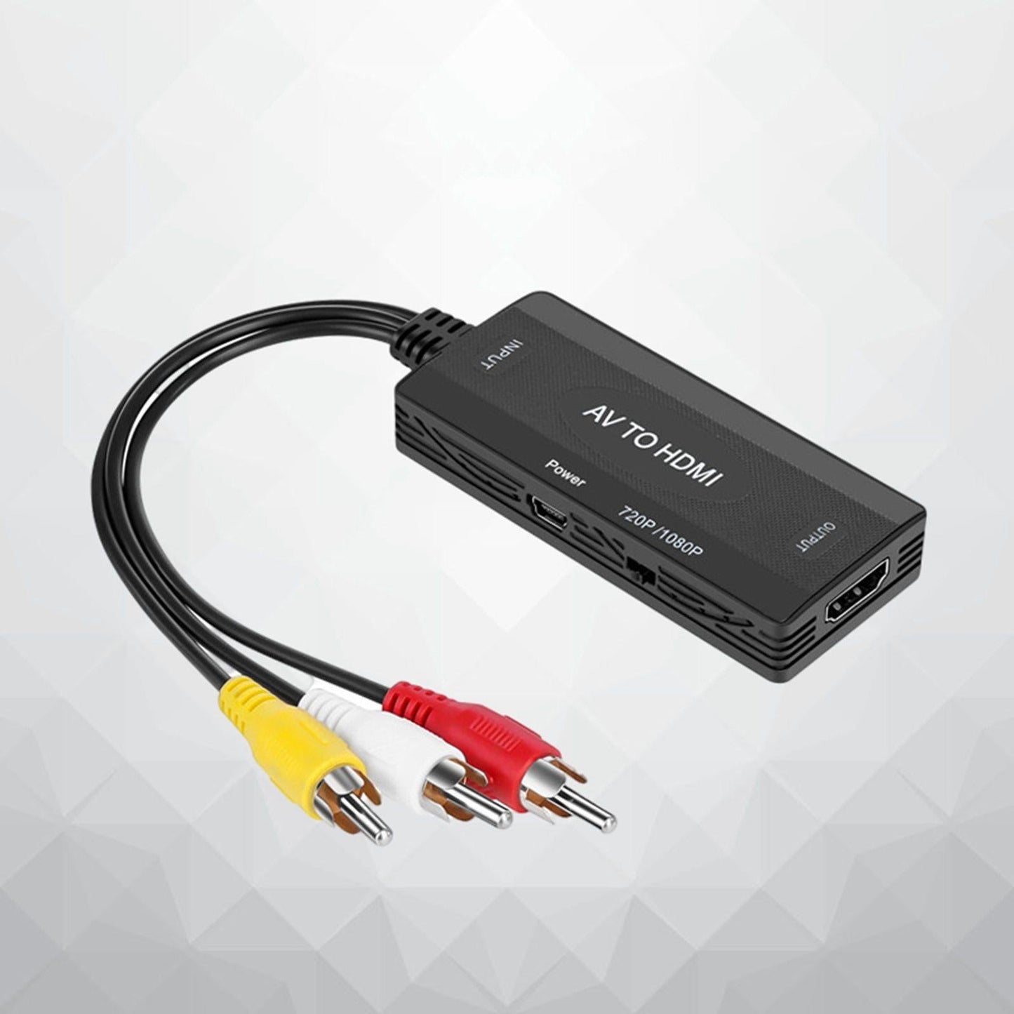 AV to HDMI Converter Adapter 1080P 60Hz Scaler Adapter for Projector DVD