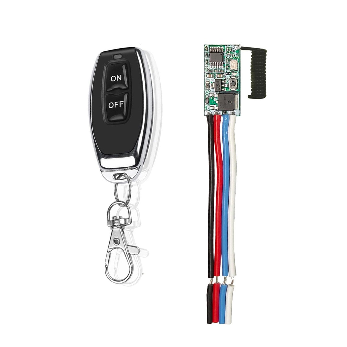RF 433MHz Mini Wireless Remote Control Switch Receiver On off Black Antenna