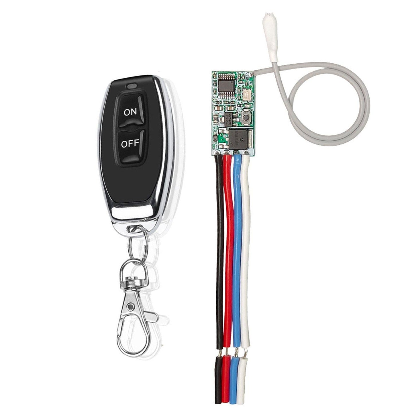 RF 433MHz Mini Wireless Remote Control Switch Receiver Onoff White Antenna