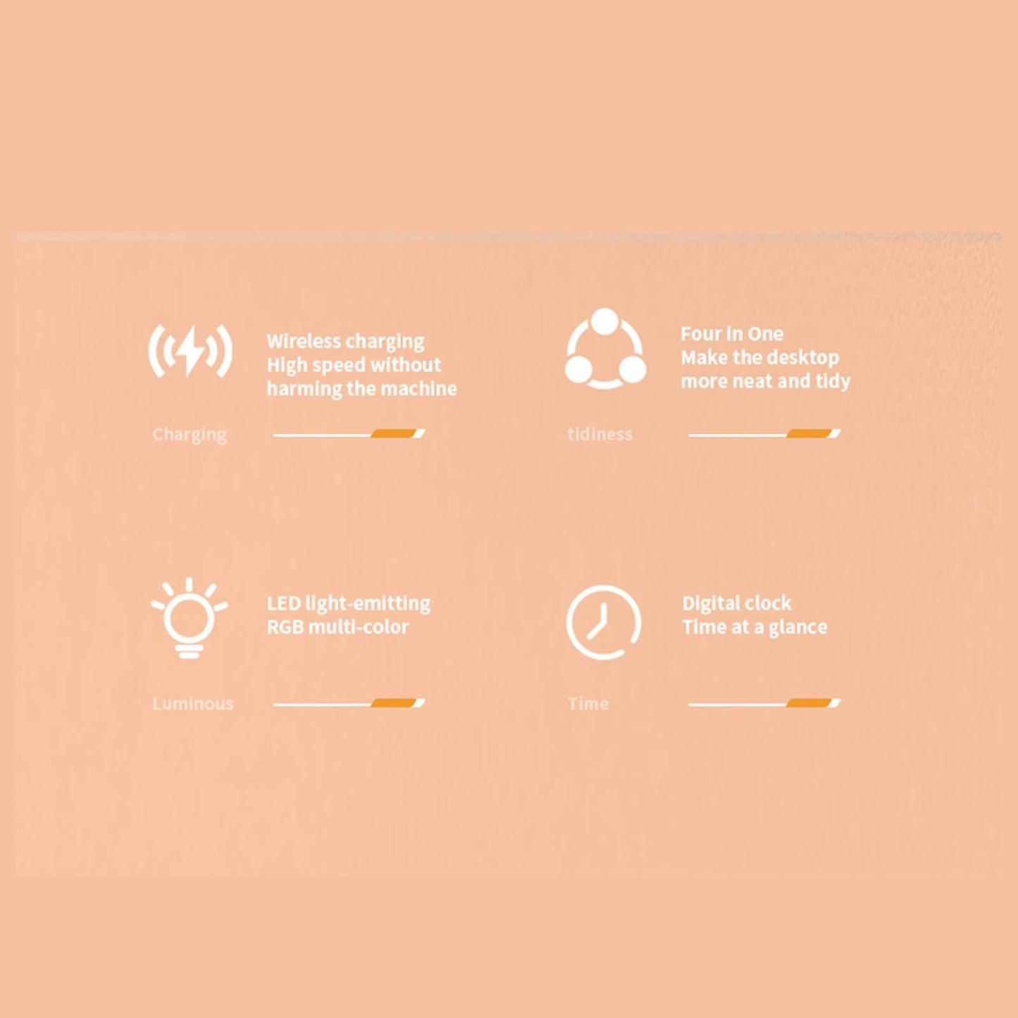 3 IN 1 Wireless Charger Stand Qi Fast Charging Dock Adjustable White