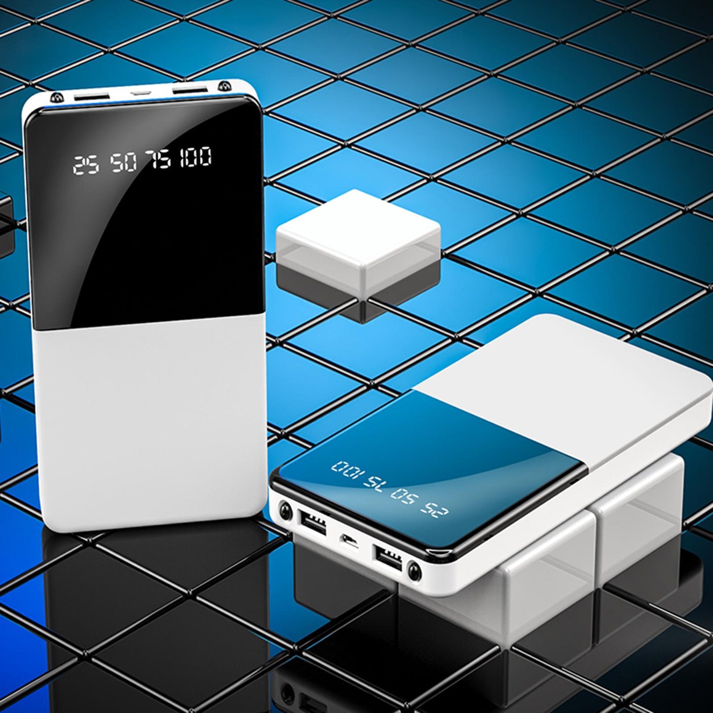 Power Bank Dual USB High Capacity for Gamers Dusiness Trip Smart Phones