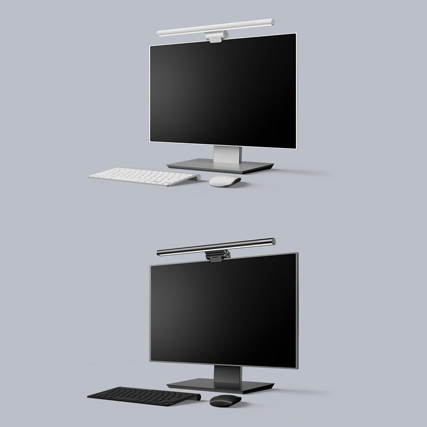 Computer Monitor Lamp Screen Light Bar 3 Color Space Saving Home Black