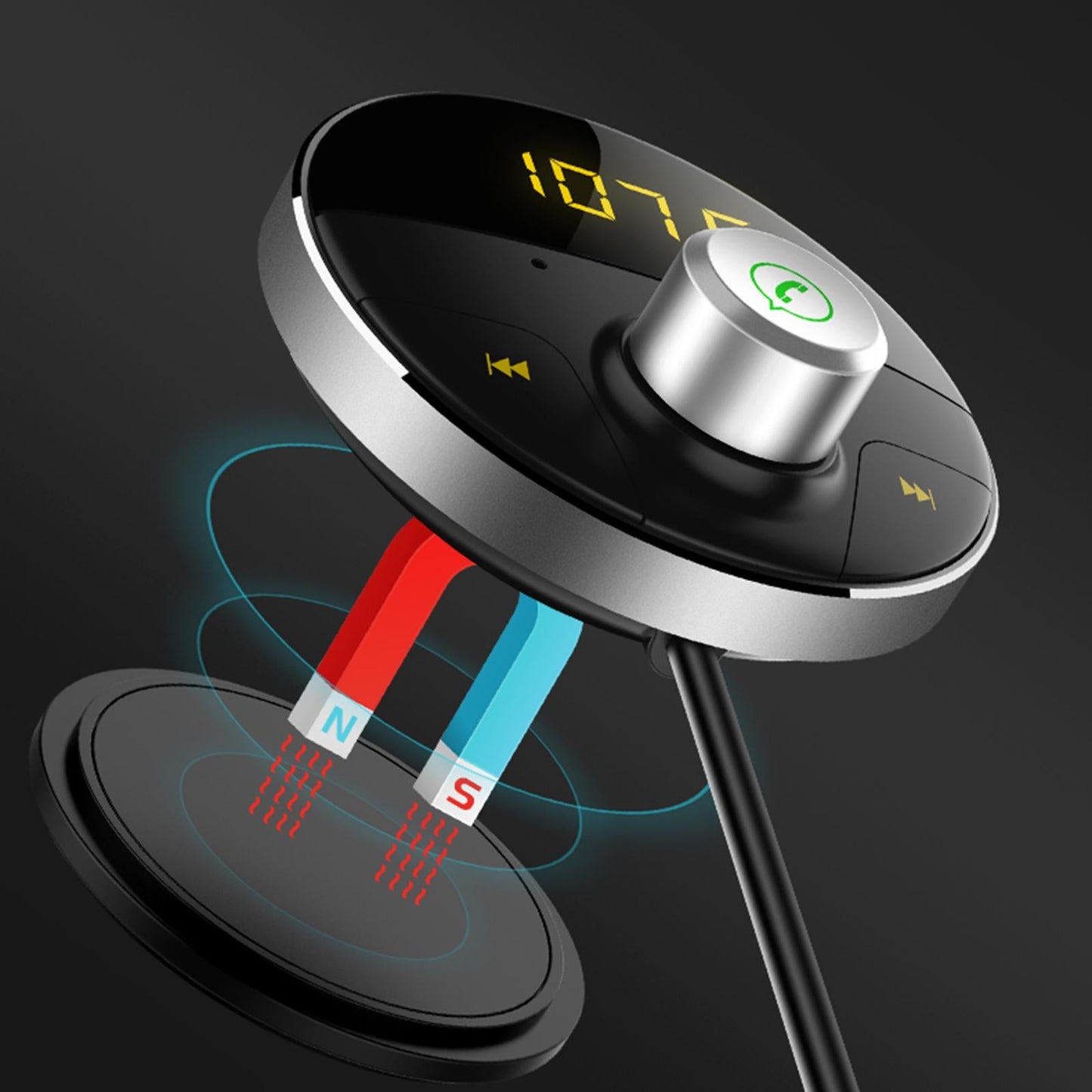 Car MP3 Player Wireless Bluetooth 4.1 FM Radio Transmitter Kit Grey