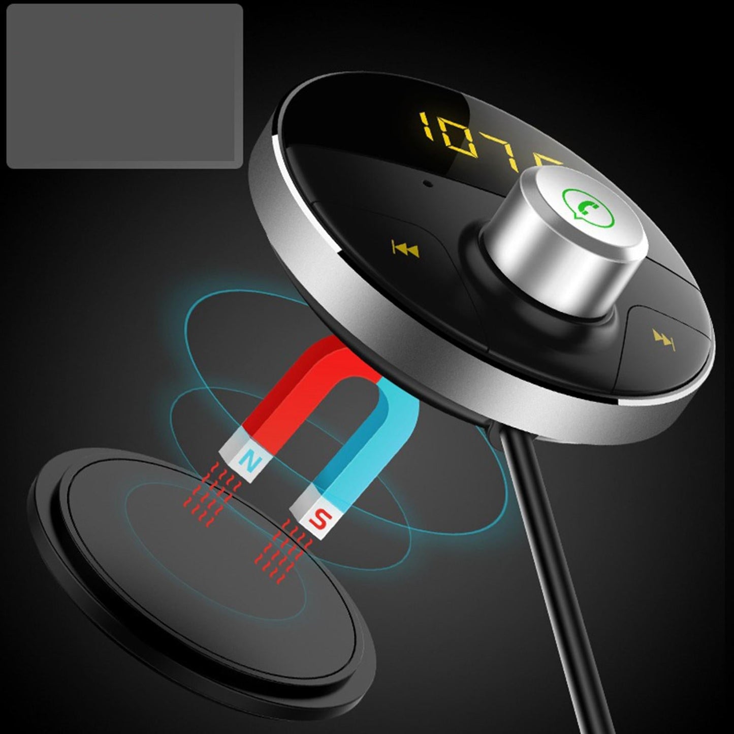 Car MP3 Player Wireless Bluetooth 4.1 FM Radio Transmitter Kit Grey