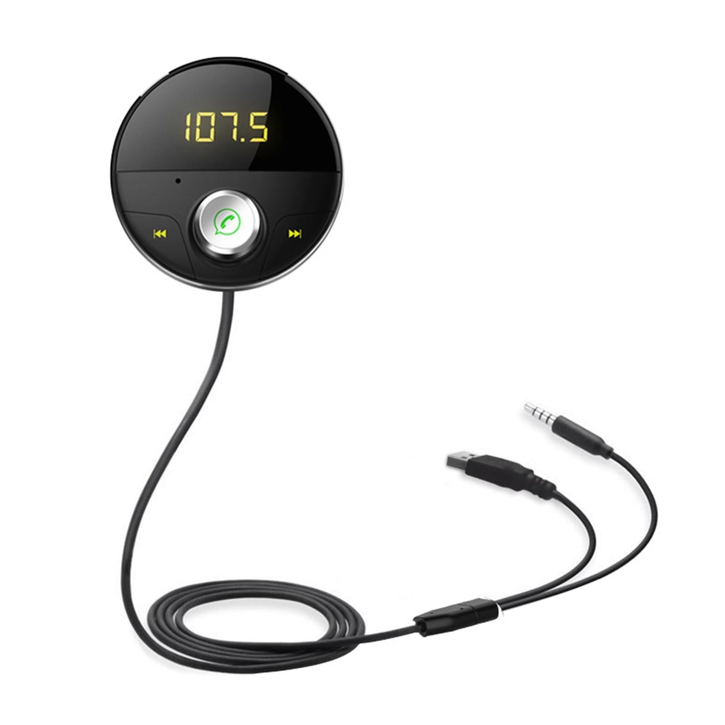 Car MP3 Player Wireless Bluetooth 4.1 FM Radio Transmitter Kit Grey