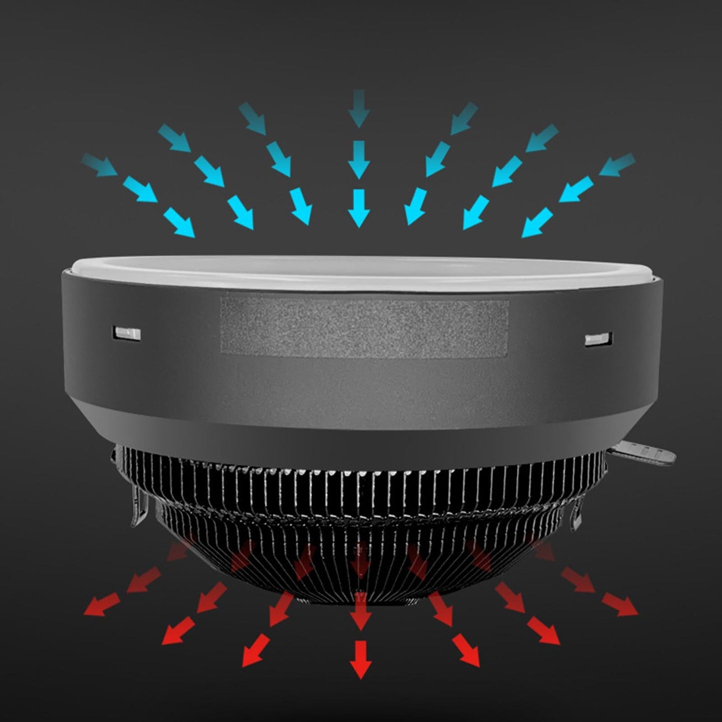 CPU Cooler RGB Quiet Fan for Teblets Computer Laptops Continuous RGB Loop