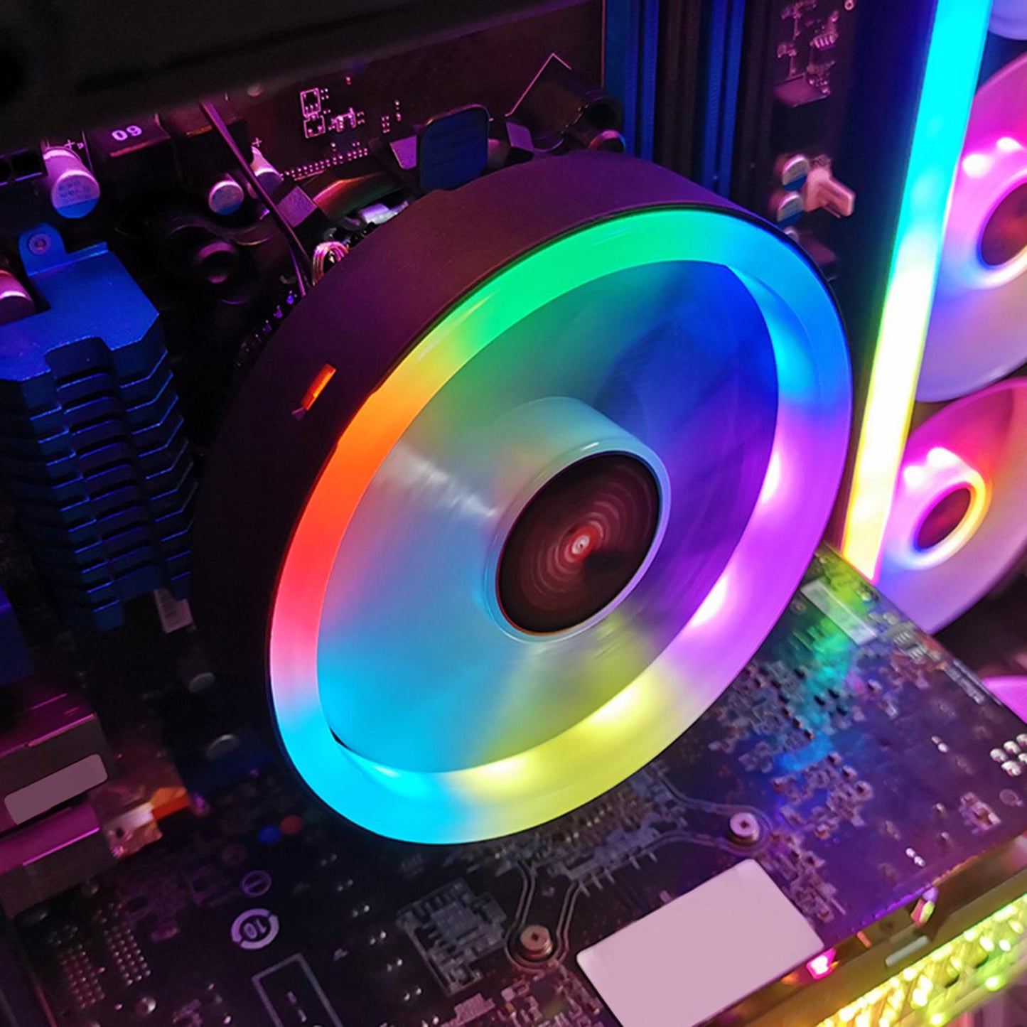 CPU Cooler RGB Quiet Fan for Teblets Computer Laptops Continuous RGB Loop