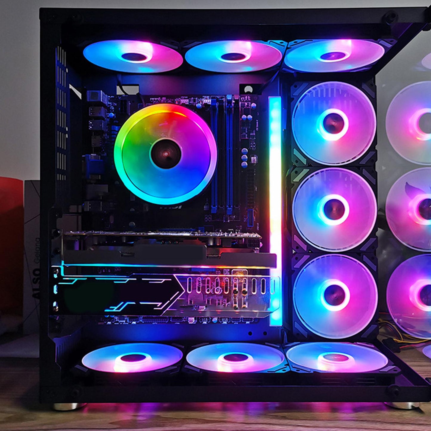 CPU Cooler RGB Quiet Fan for Teblets Computer Laptops Continuous RGB Loop