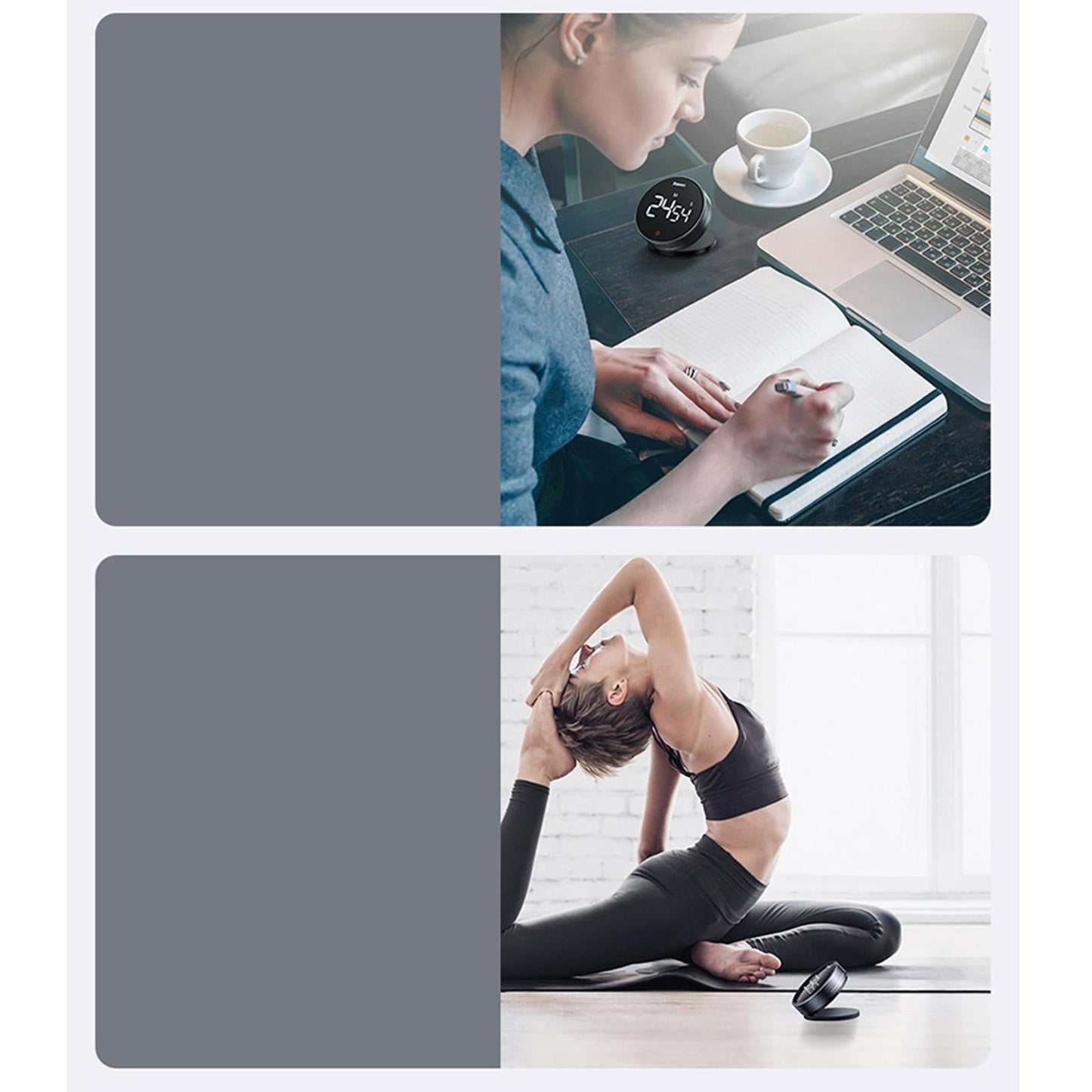 LED Magnetic Kitchen Timer Big digits Alarm Clock for Study Constant Bright