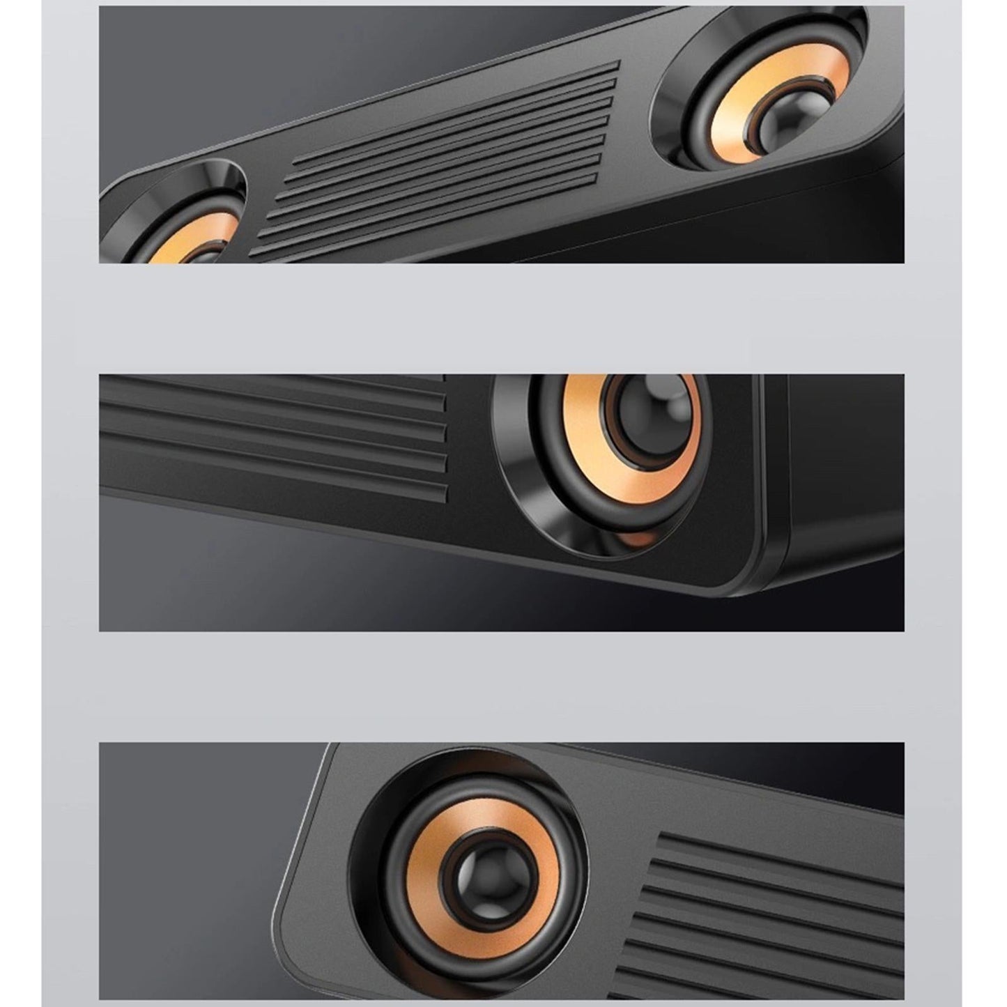 Desktop USB Wired Speaker 3.5mm AUX for TV Cellphone Tablets Volume Control