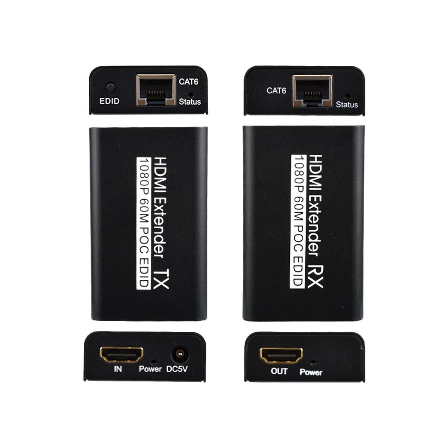 HDMI Extender 1080P 196 ft/60M HDCP1.2 Single Cable for Monitor HDTV EU Plug