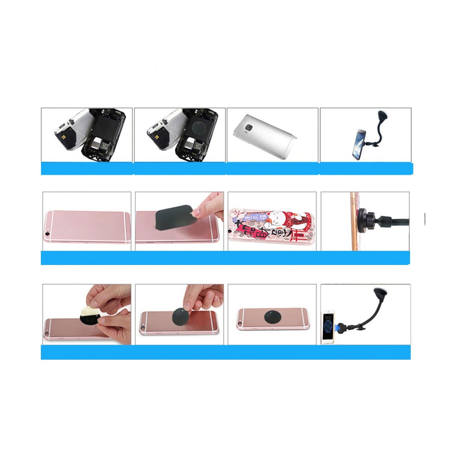 Universal Magnetic Phone Holder Magnet Adsorption Air Outlet GPS for Truck Rectangular tray