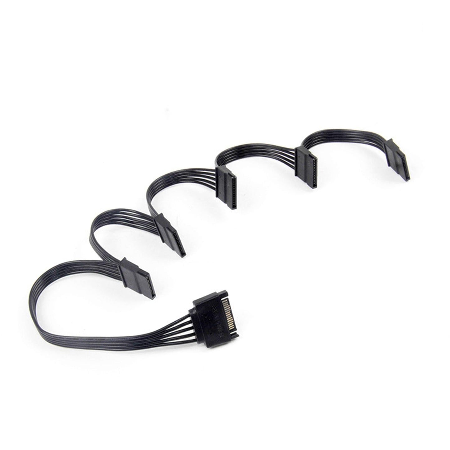 Drive 20cm+4x10cm 1 Male to 5 Female 18AWG Wire for Computers Hard Disk