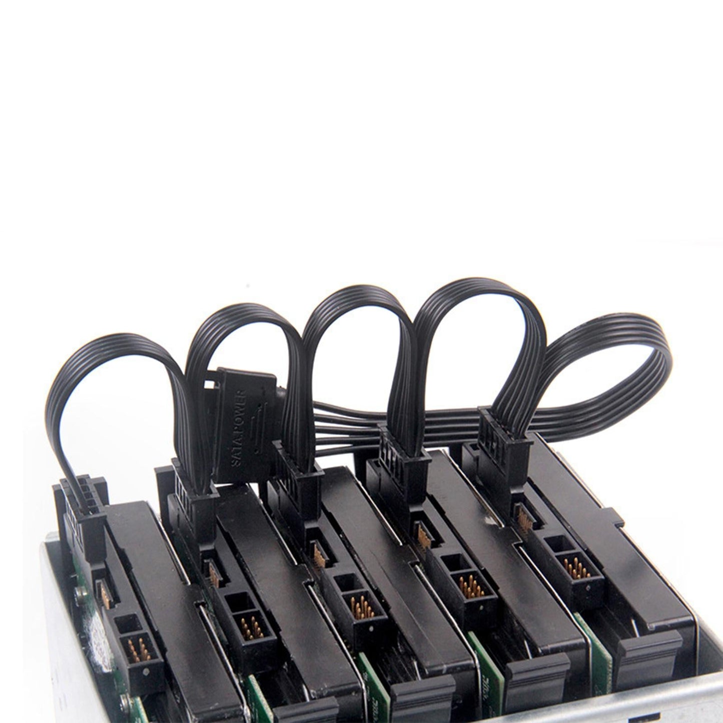 Drive 20cm+4x10cm 1 Male to 5 Female 18AWG Wire for Computers Hard Disk