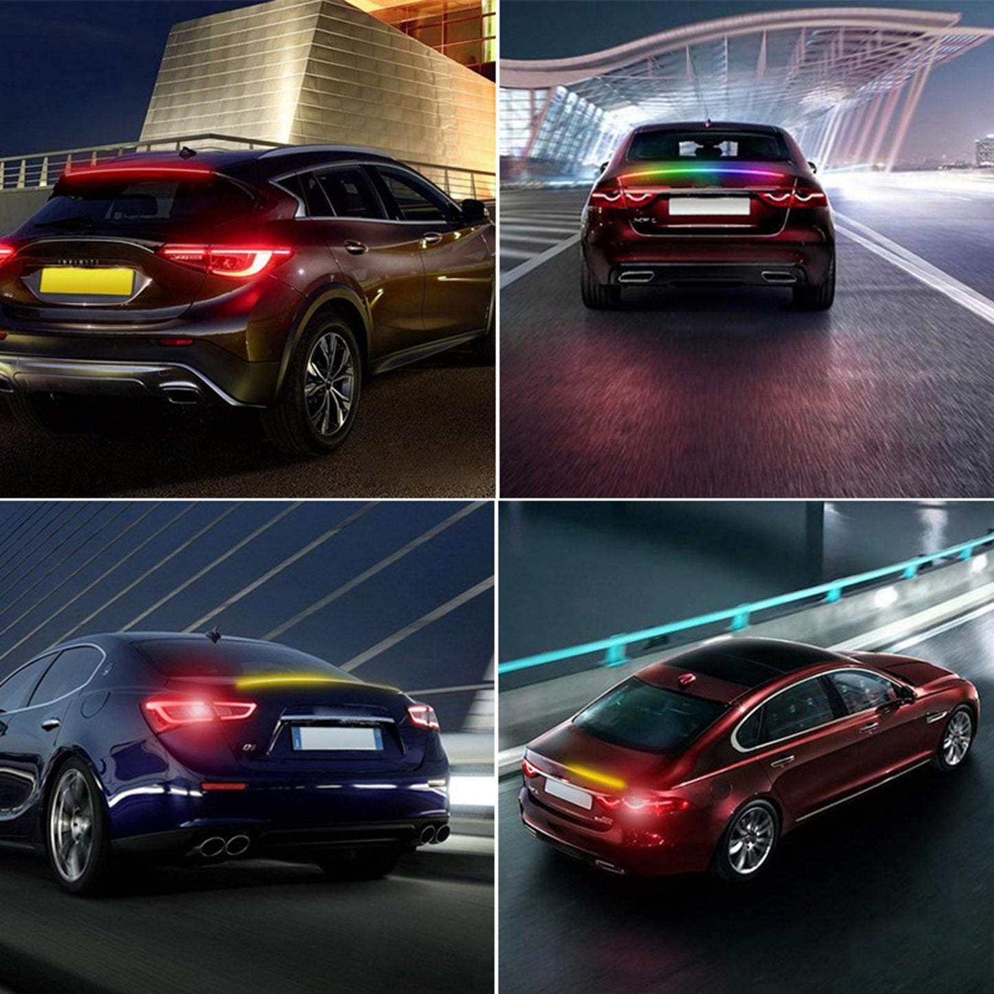 LED Rear Spoiler Light Strip 12V for Most Cars Trucks Red 3 Functions