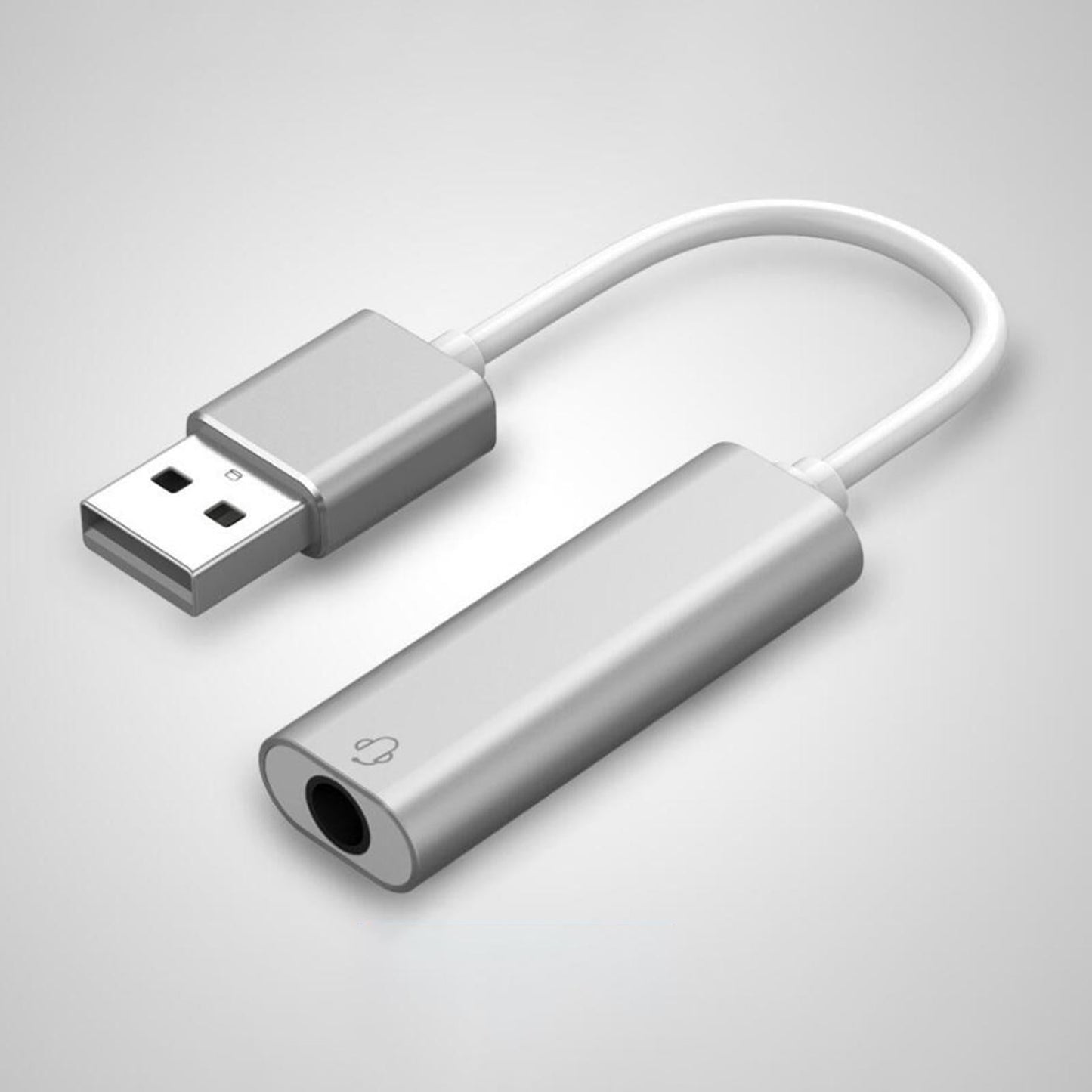 USB Sound Card 3.5mm Interface for Microphone Headphone Computer Black