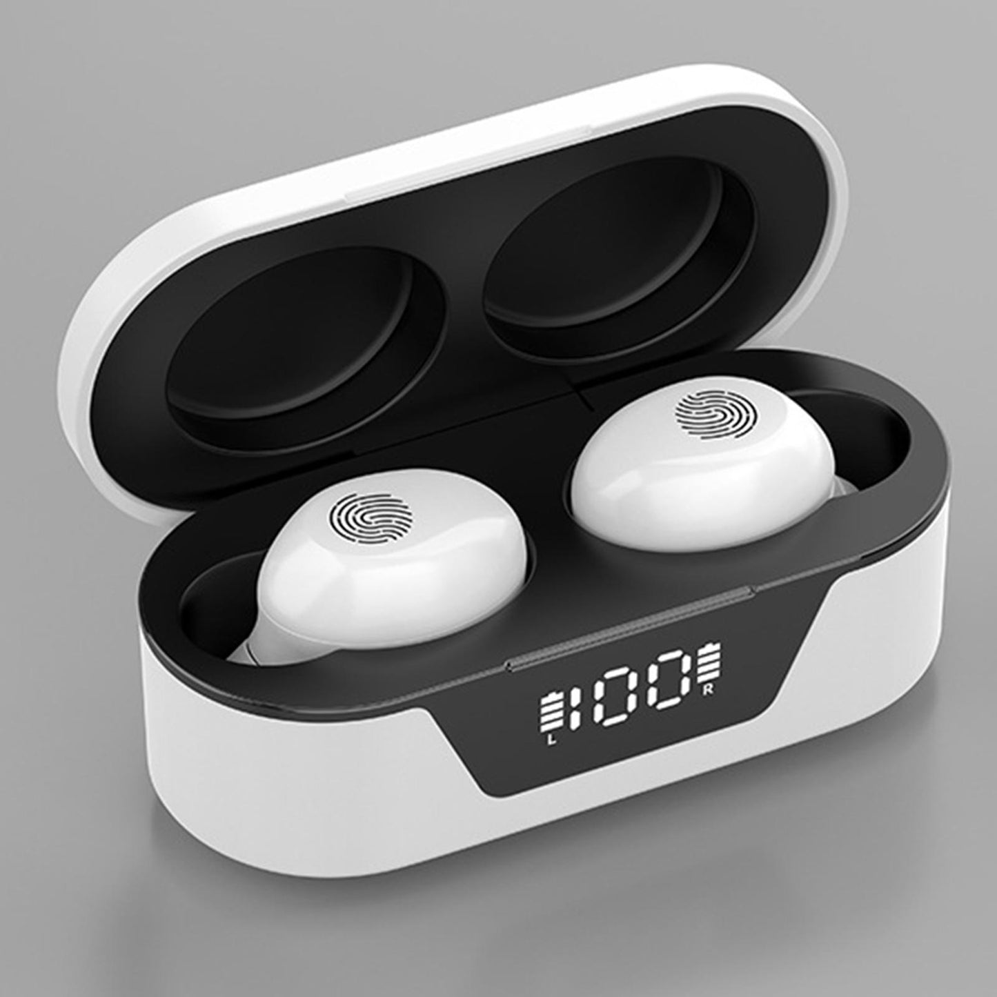 Wireless Earbuds Auto Pairing Hands-Free Call TWS Touch Control Sports Black