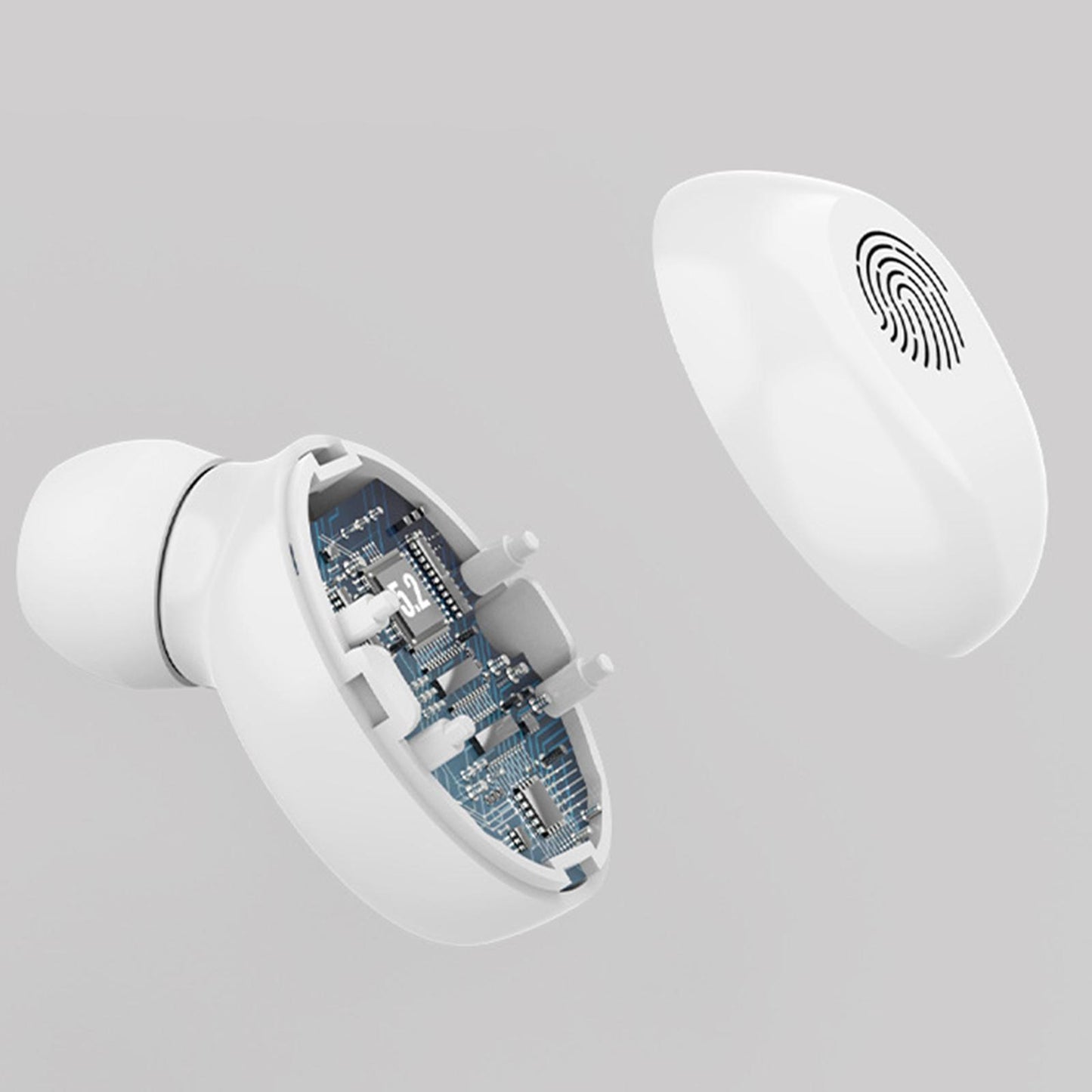 Wireless Earbuds Auto Pairing Hands-Free Call TWS Touch Control Sports Black