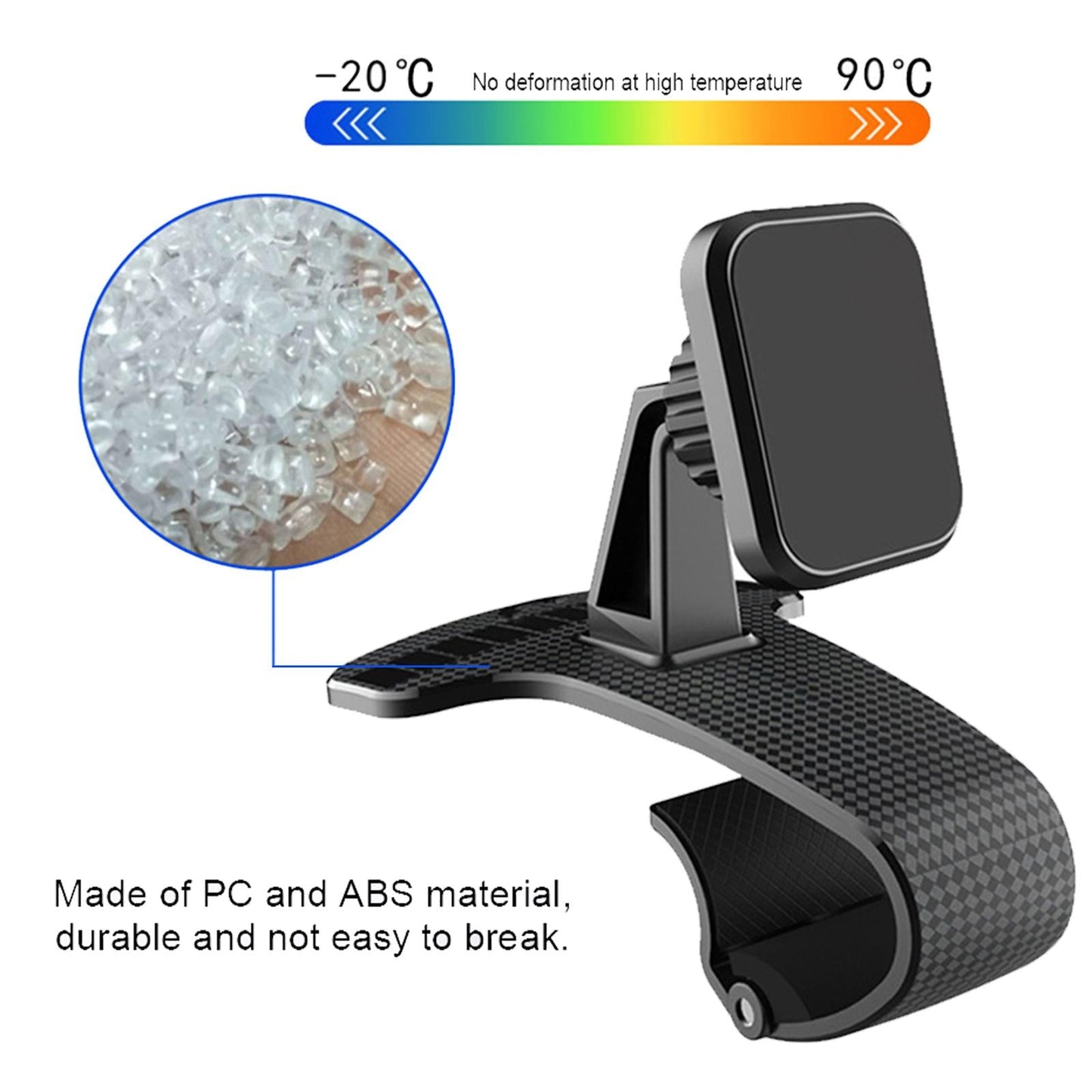 in Car Magnetic Phone Holder Clamp Bracket Clip On Dashboard Universal A