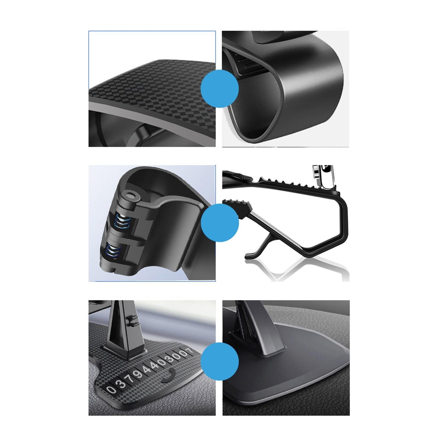 in Car Magnetic Phone Holder Clamp Bracket Clip On Dashboard Universal B