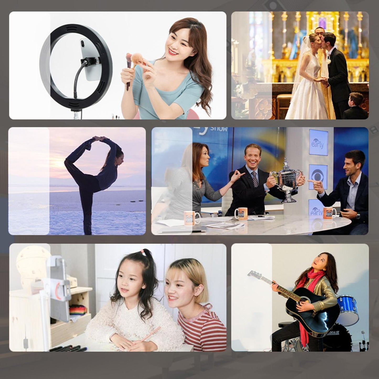 Condenser USB Microphone w/Stand for PC Laptop Gaming Studio Recording 3.5mm