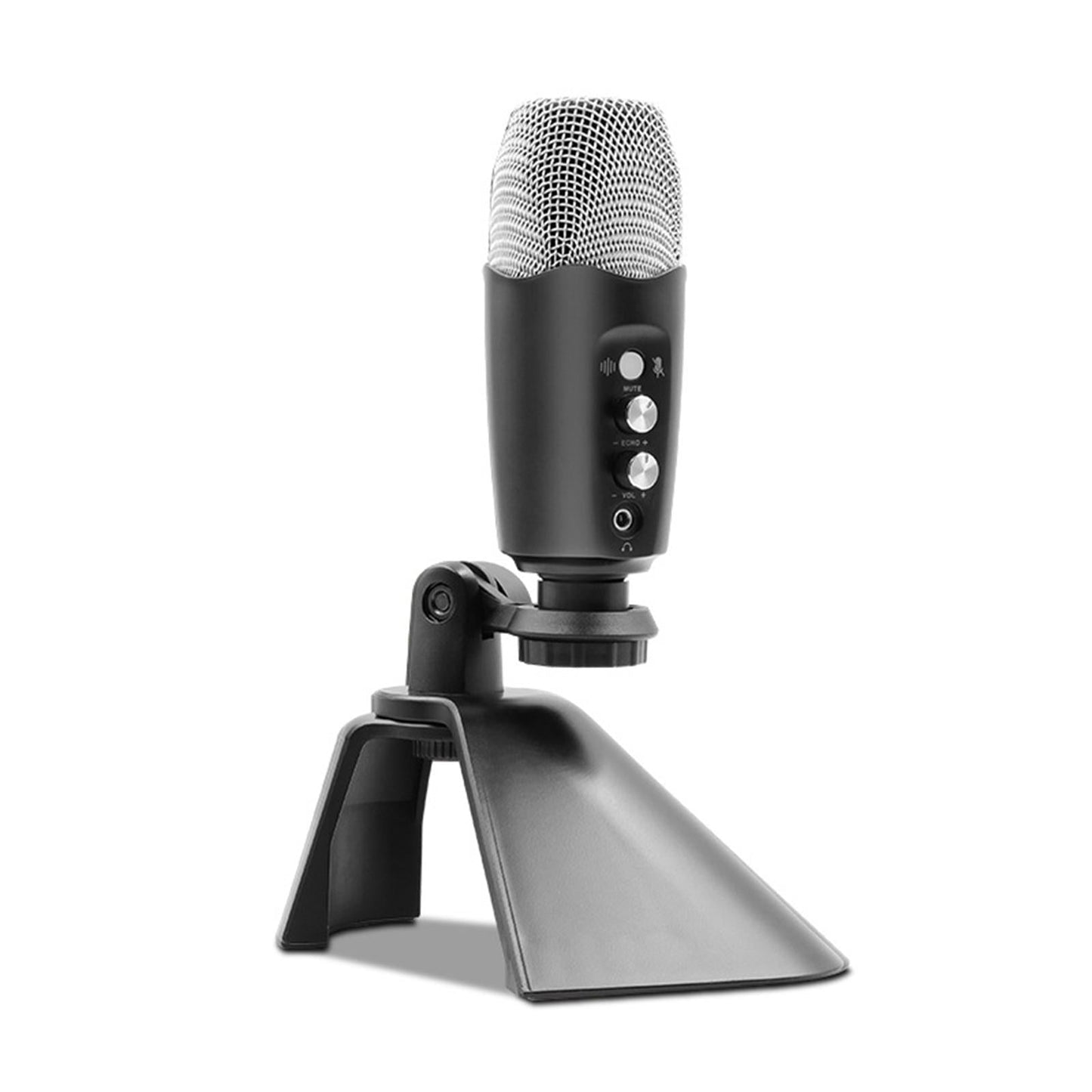 Condenser USB Microphone w/Stand for PC Laptop Gaming Studio Recording Black