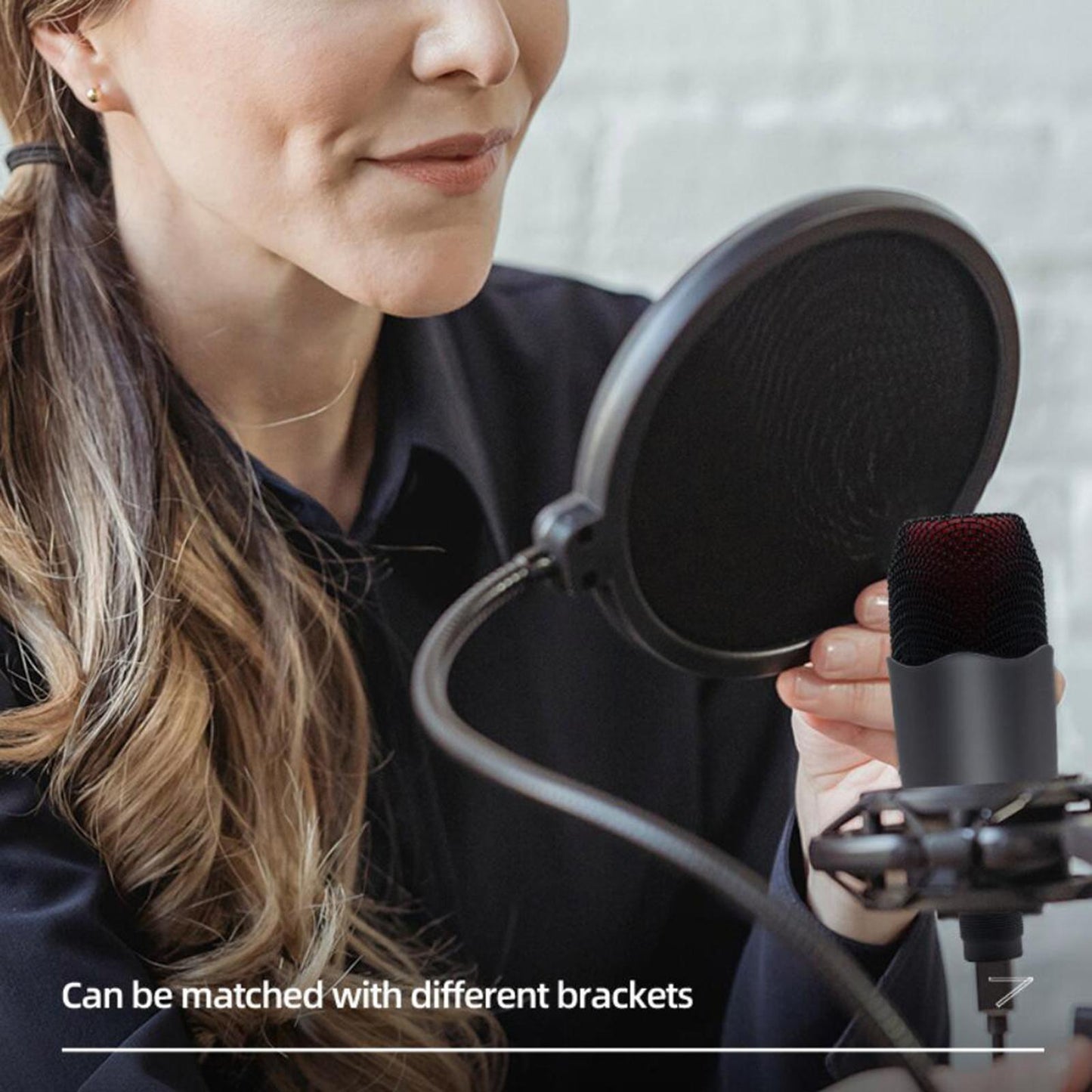 Condenser USB Microphone w/Stand for PC Laptop Gaming Studio Recording Grey