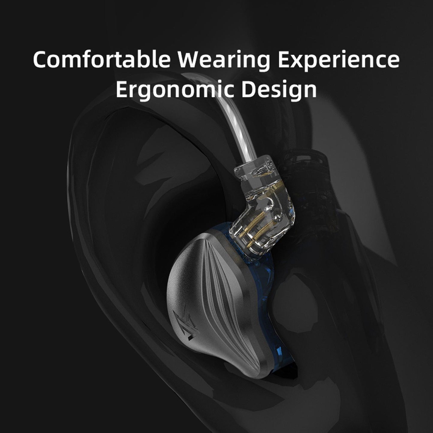 Dual Hybrid Driver Earphones 0.75mm 2Pin Detachable Cable Rose Gold no Mic