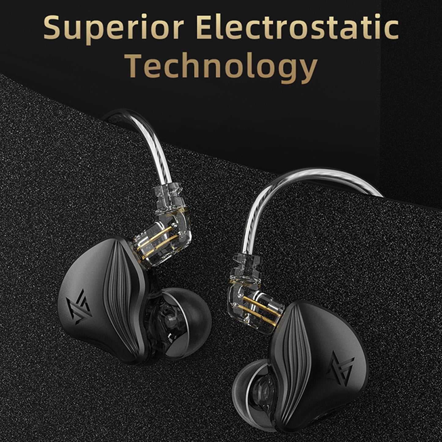 Dual Hybrid Driver Earphones 0.75mm 2Pin Detachable Cable Gray no Mic