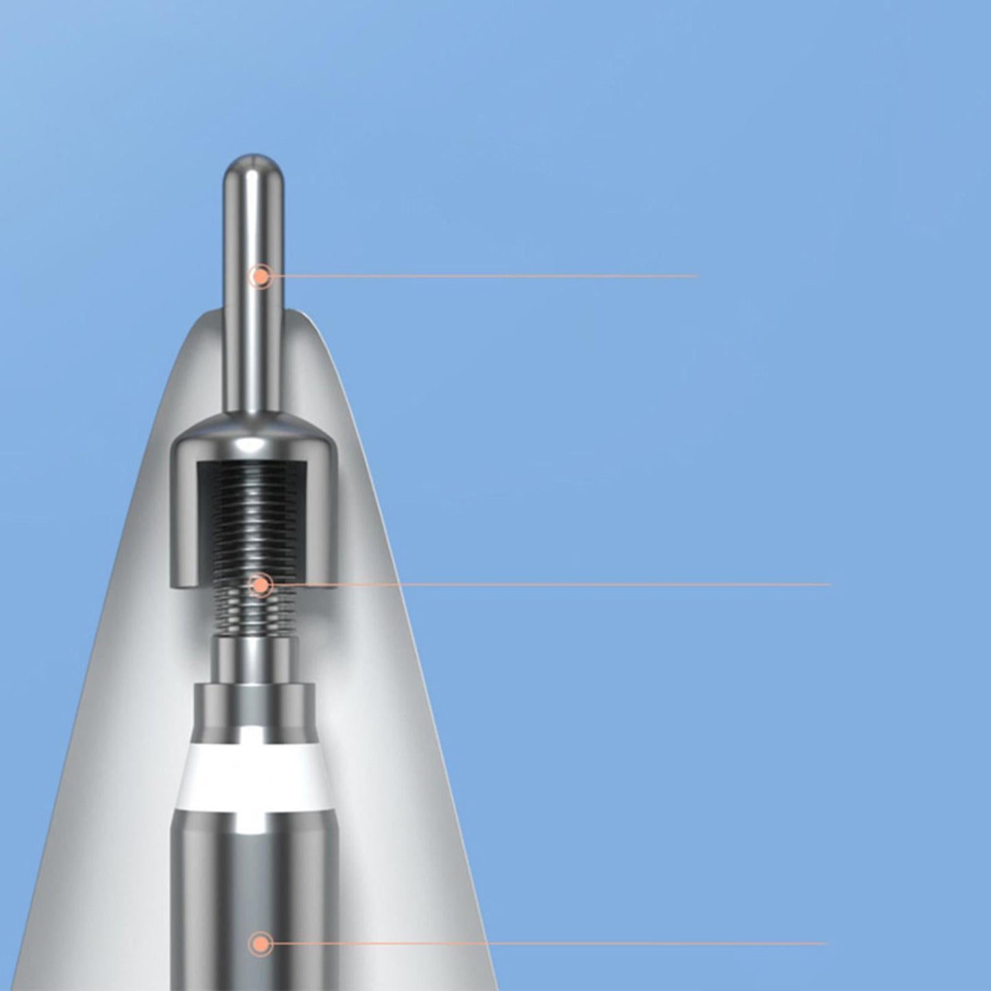 Pencil Nibs Capacitive Screen Spare Nib Tip Damping for Apple Engineer Round