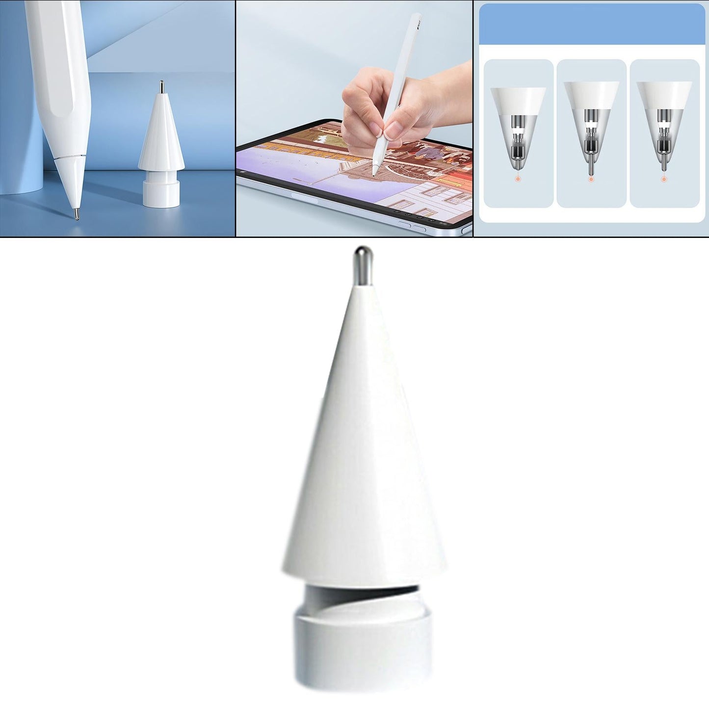 Pencil Nibs Capacitive Screen Spare Nib Tip Damping for Apple Engineer Extended