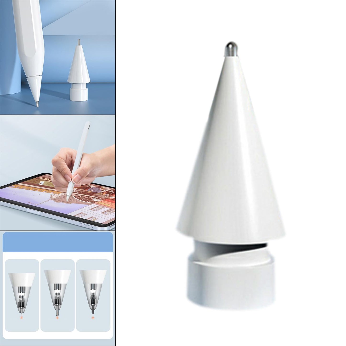 Pencil Nibs Capacitive Screen Spare Nib Tip Damping for Apple Engineer Standard