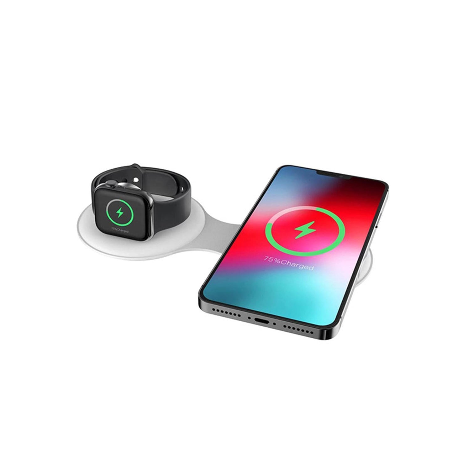 3 in 1 Wireless Charger Foldable Phone Charger for iPhone 12 and above Black