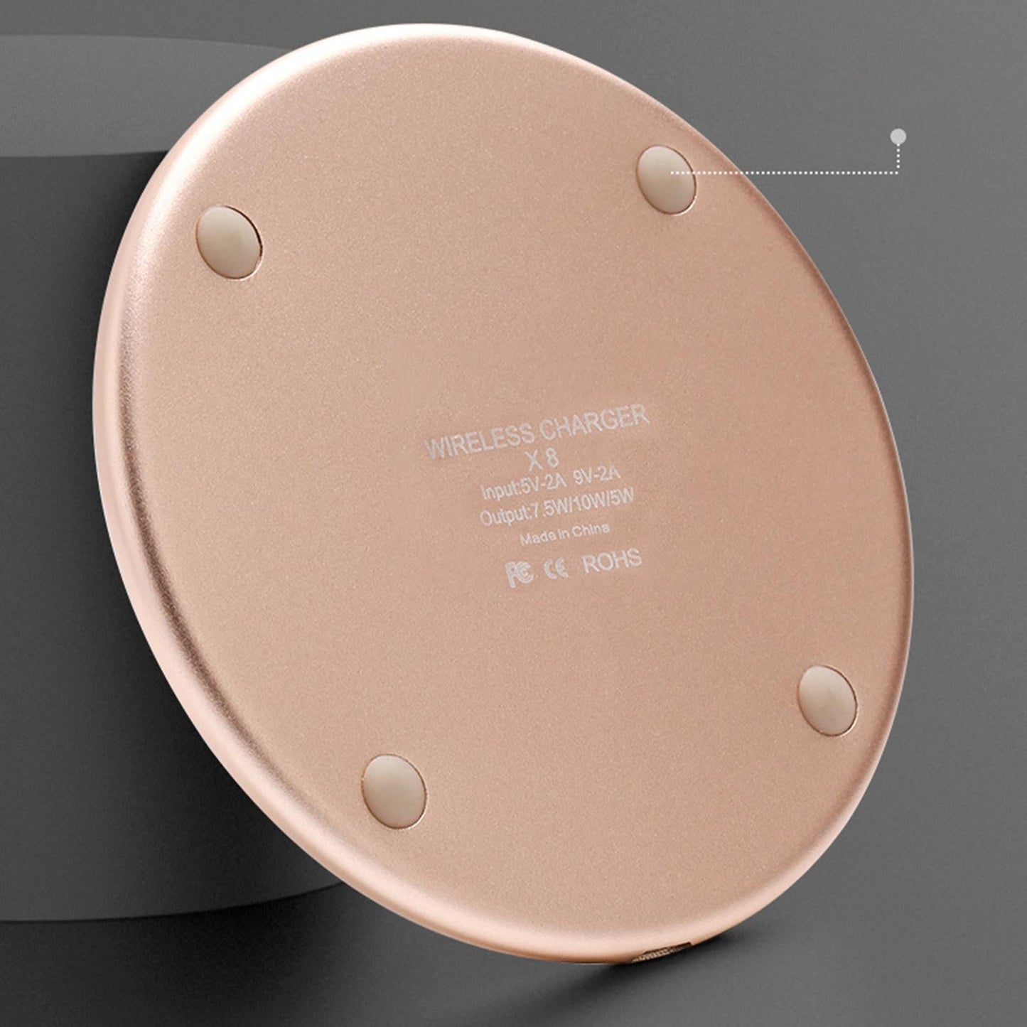 Qi Mirror Wireless Charger 10W Charging Base Quickly Charge for Smartphone Black