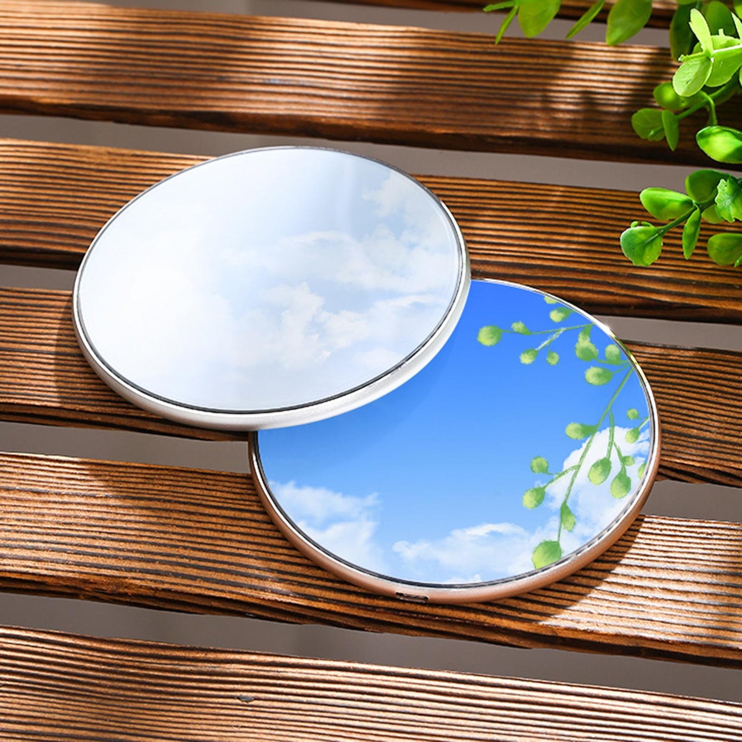 Qi Mirror Wireless Charger 10W Charging Base Quickly Charge for Smartphone Black