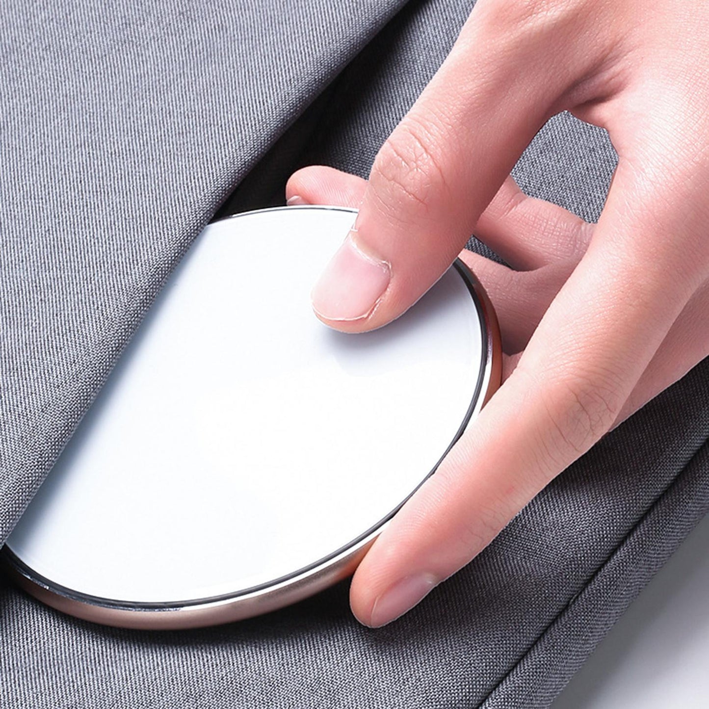 Qi Mirror Wireless Charger 10W Charging Base Quickly Charge for Smartphone Black