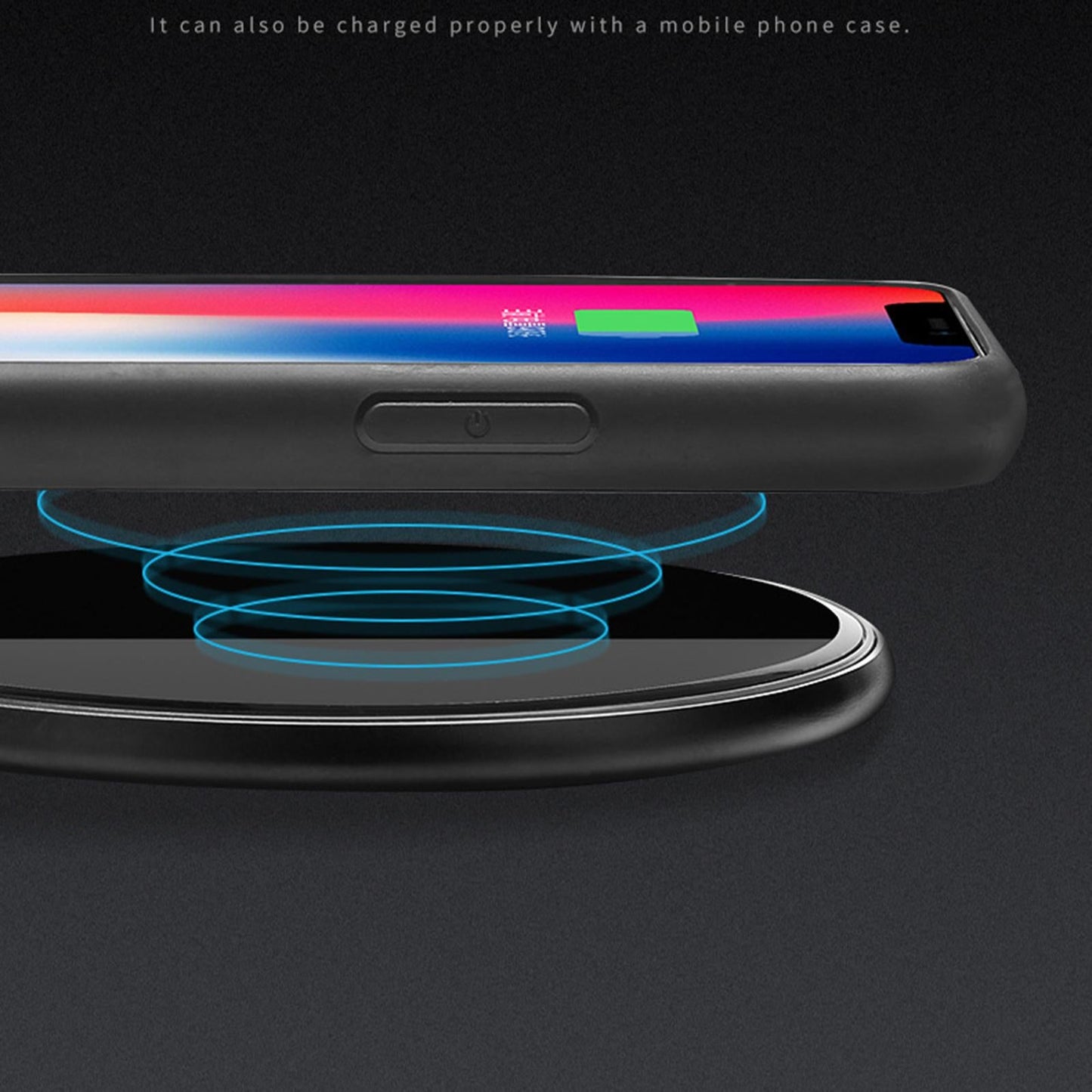 Qi Mirror Wireless Charger 10W Charging Base Quickly Charge for Smartphone Silver