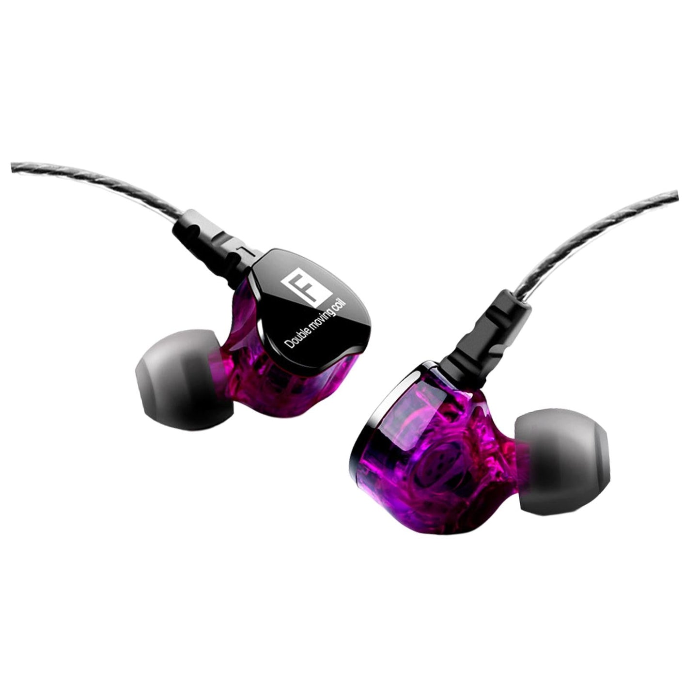 Earphones Headphones Wired in-Ear Earbuds Hi-fi Headset Stereo Purple
