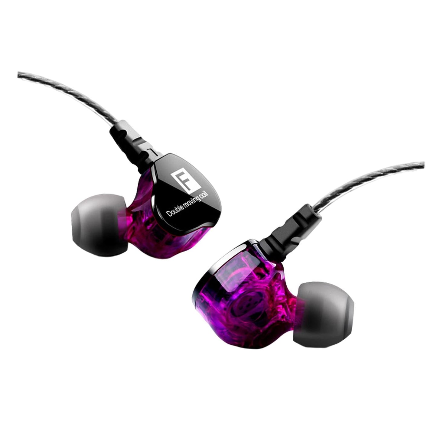 Earphones Headphones Wired in-Ear Earbuds Hi-fi Headset Stereo Purple