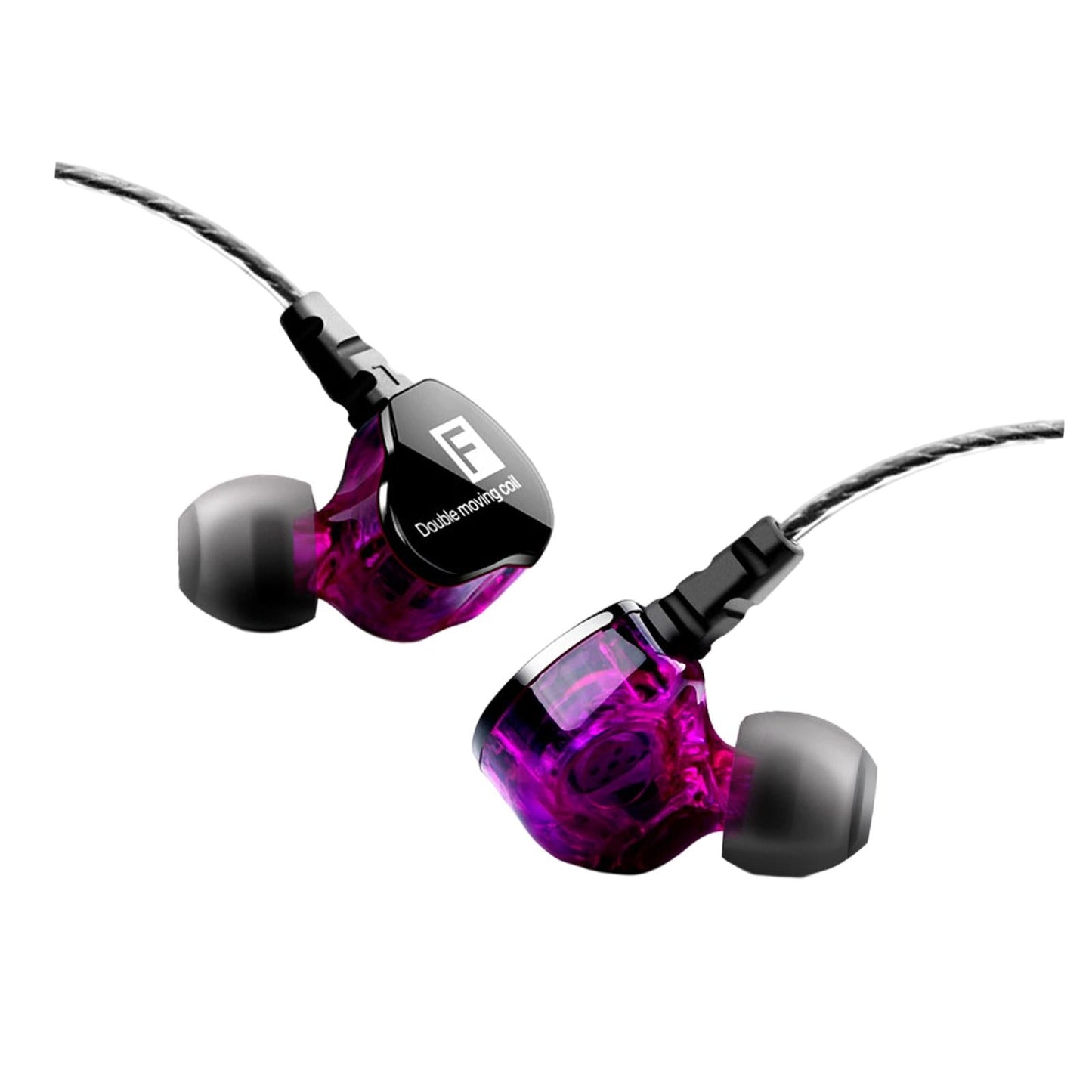 Earphones Headphones Wired in-Ear Earbuds Hi-fi Headset Stereo Purple