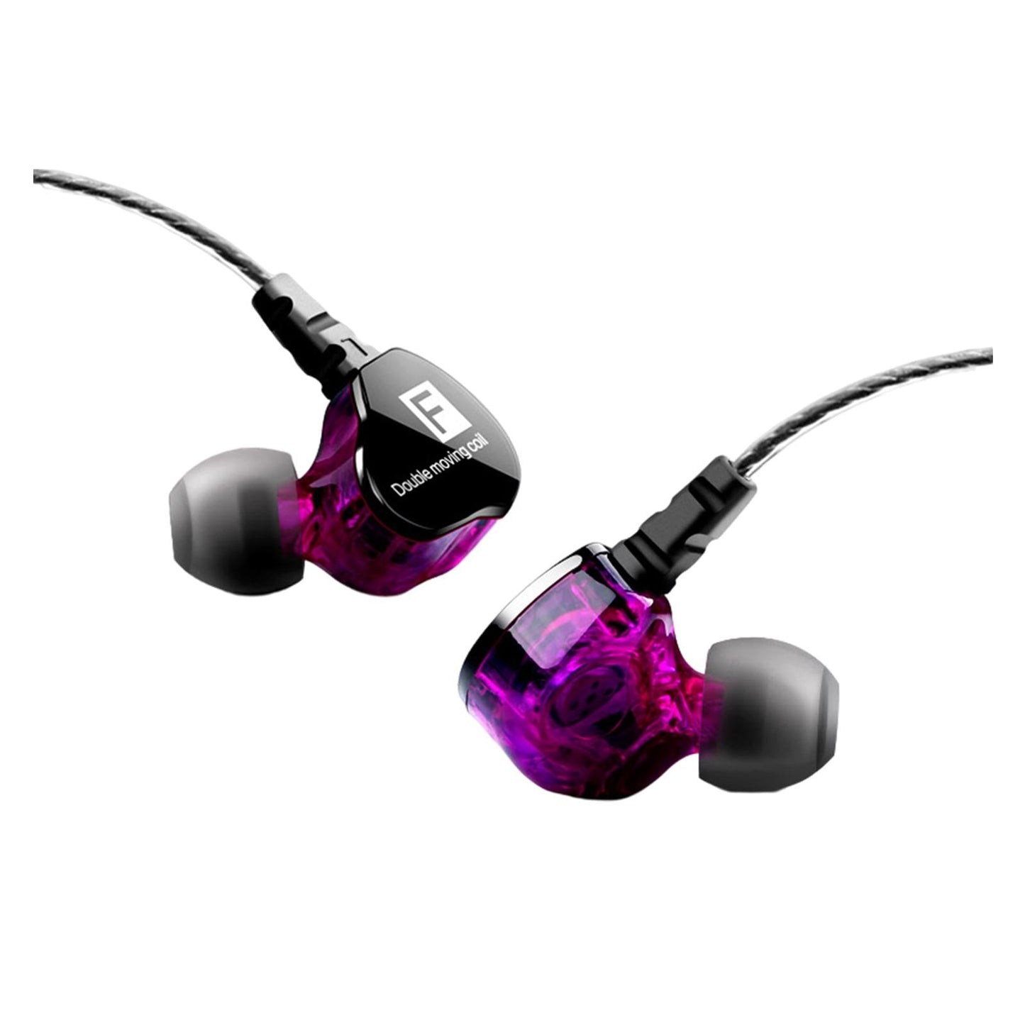 Earphones Headphones Wired in-Ear Earbuds Hi-fi Headset Stereo Purple