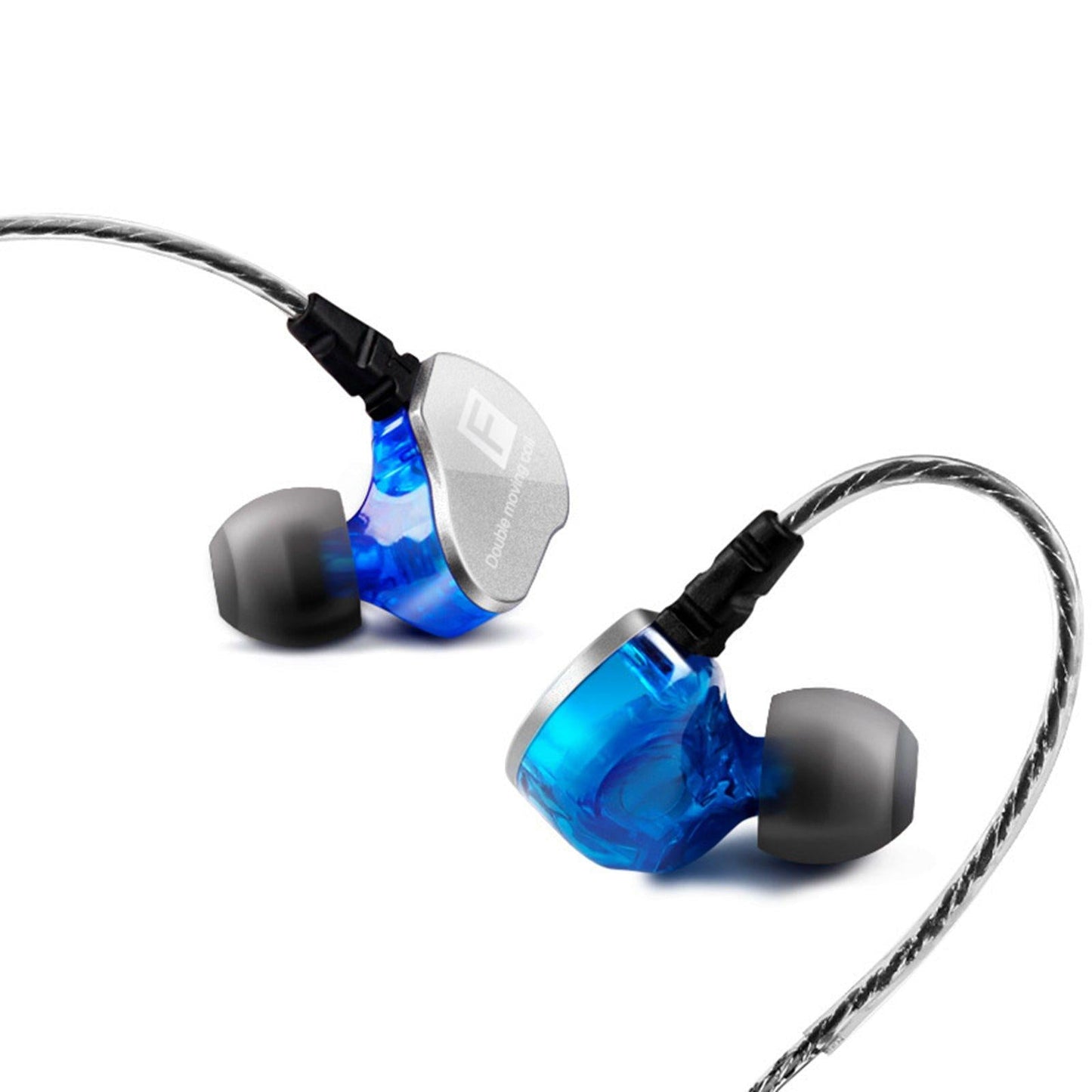 Earphones Headphones Wired in-Ear Earbuds Hi-fi Headset Stereo Blue