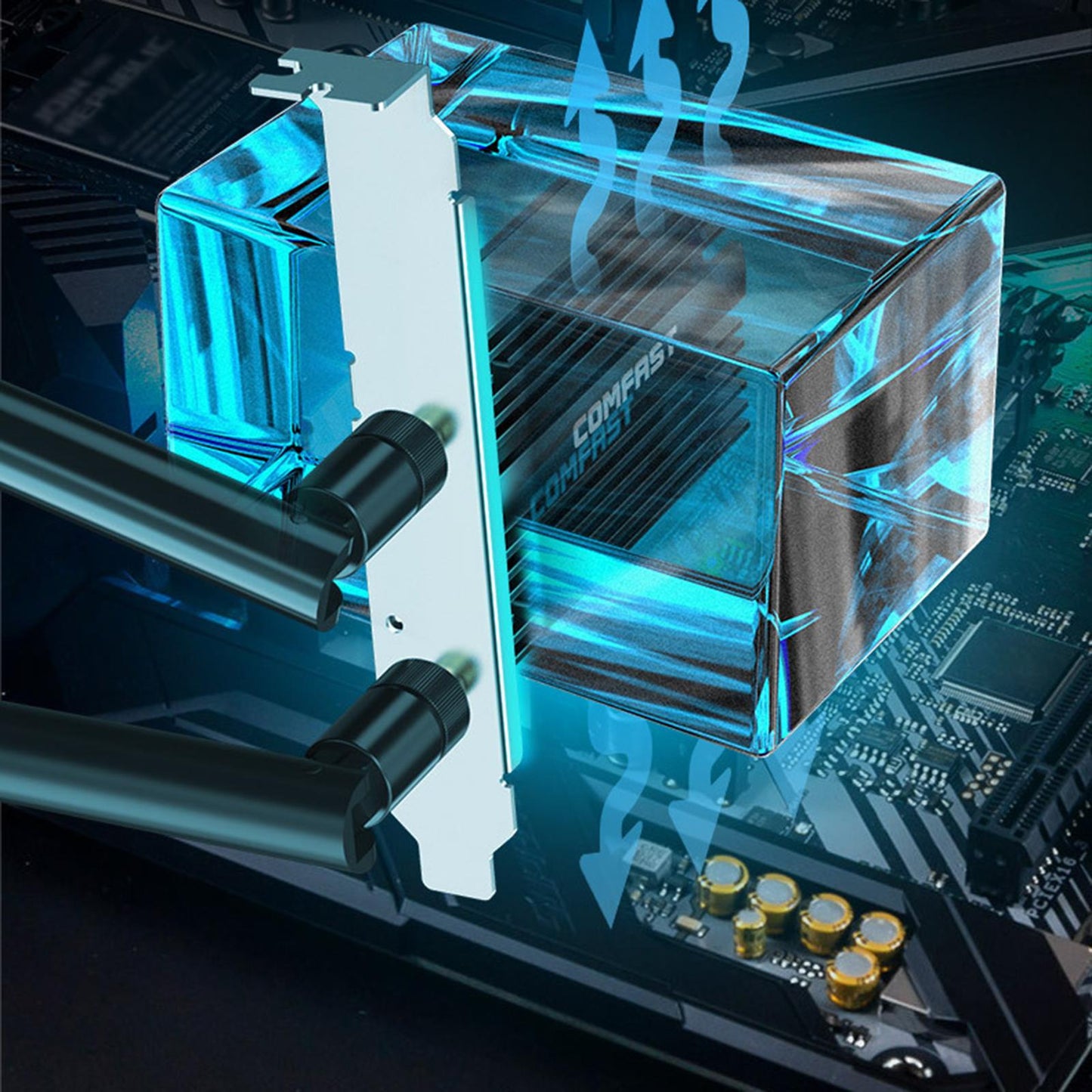 1800Mbps PCI-E Wireless WiFi Card 2.4G/5.8G Dual Band Network Adapter Gadget