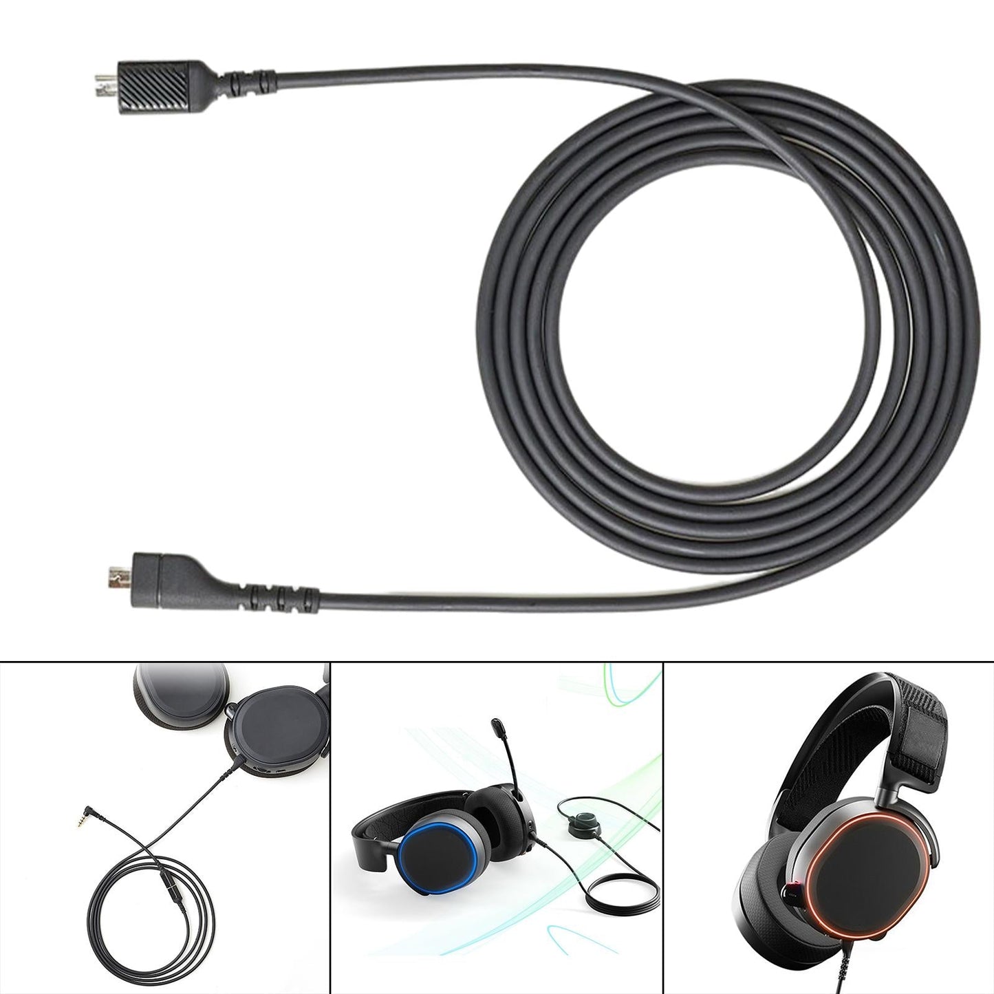 Sound Card Audio Cable For Steel-Series Arctis 3/5/7 Pro Headphone Sound Card Cable 8Pin to 8Pin