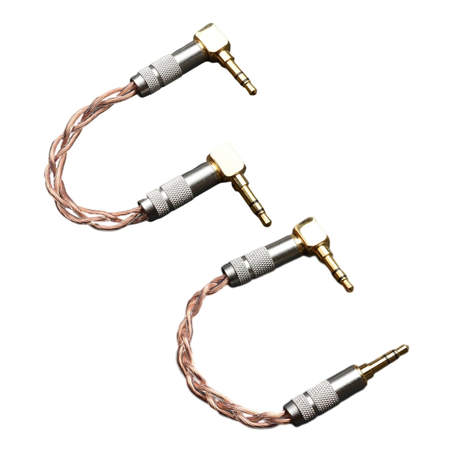 Audio Adapter Cable 3.5mm Microphone Universal Sound Card for Ipods iPhones Elbow + Elbow