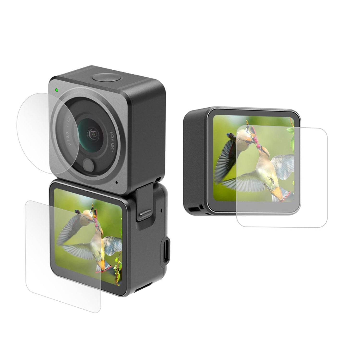 Lens Screen Protective Film for DJI Action 2 Lens Protector Set 2