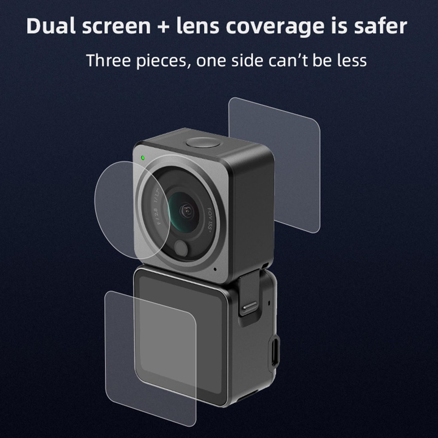 Lens Screen Protective Film for DJI Action 2 Lens Protector Set 2