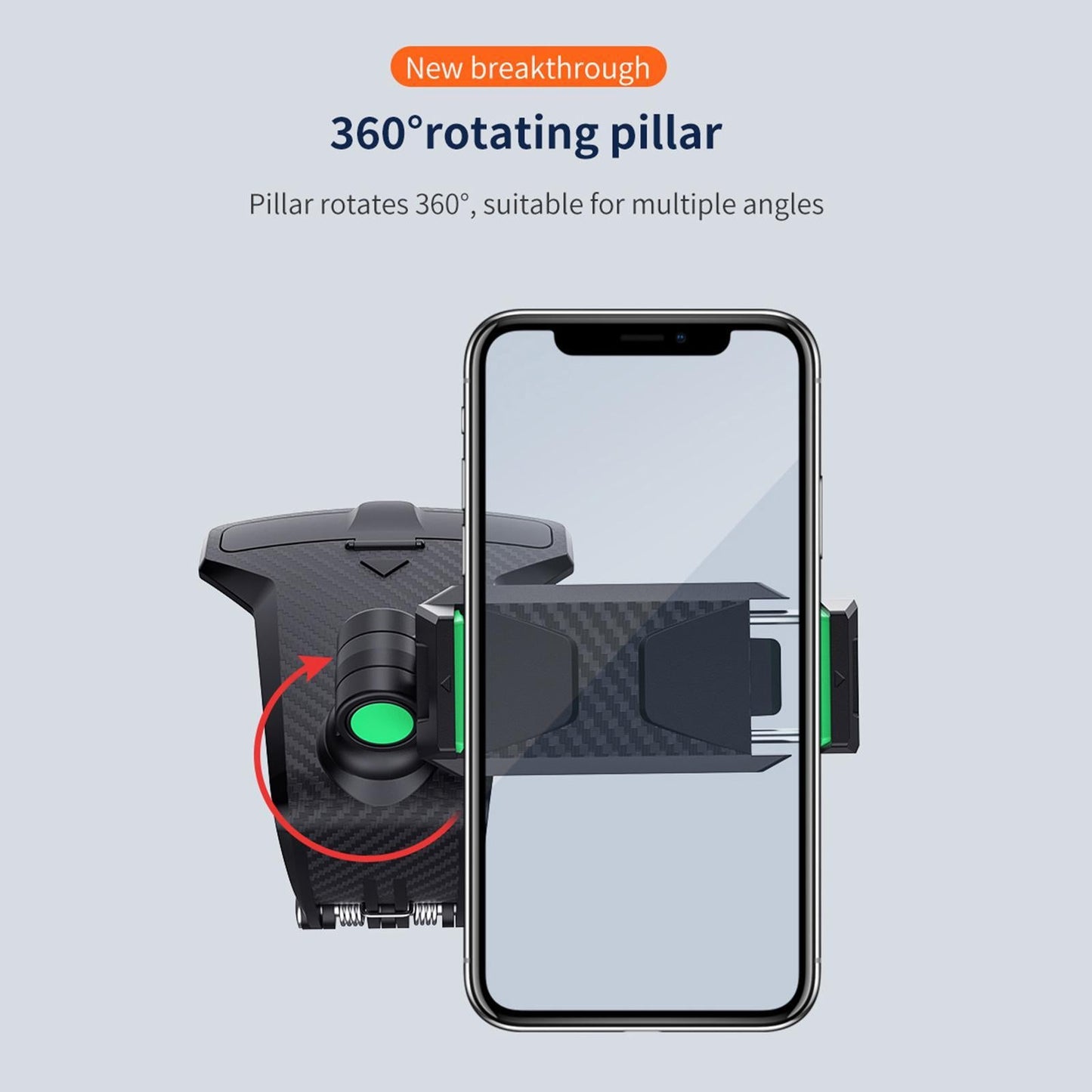 Universal Car Phone Holder Replacement Maximum Angle for 4-7 Inches Car Black Grey