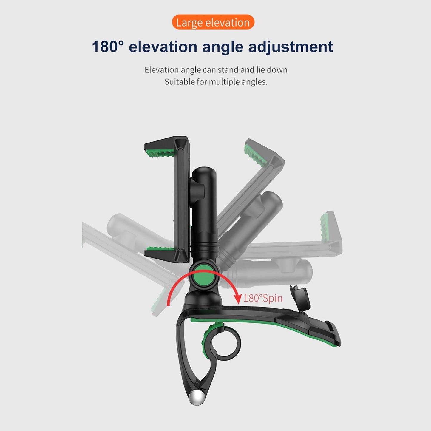 Universal Car Phone Holder Replacement Maximum Angle for 4-7 Inches Car Black Green